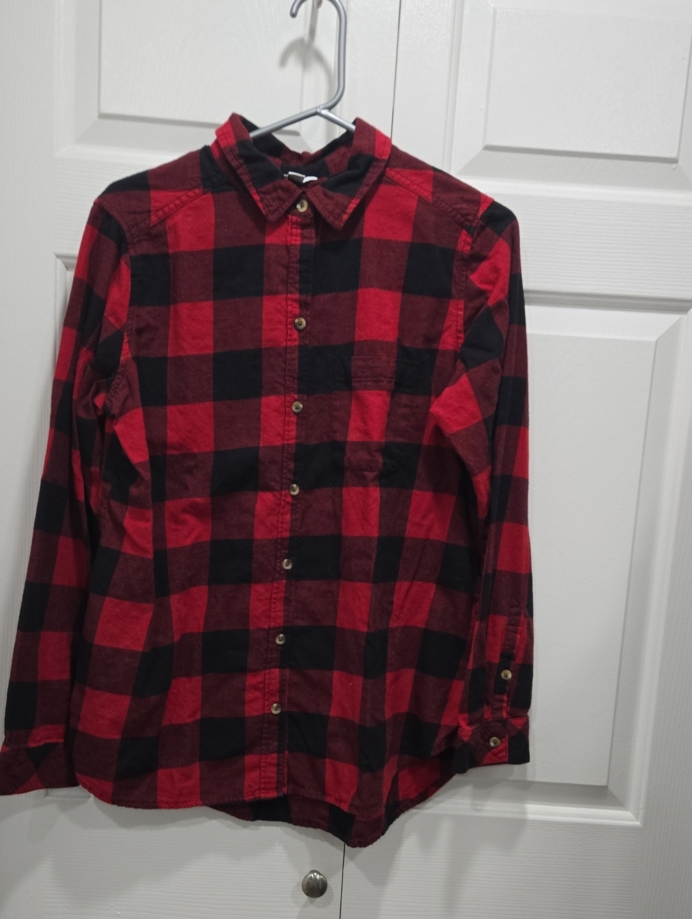 Sonoma Red and Black Plaid Button-Down Shirt